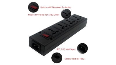 Подовжувач на 4 універсальні розетки з вимикачем (16577)