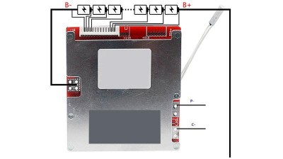 Плата захисту акумулятора Li-Ion BMS 72V 50A (16581)