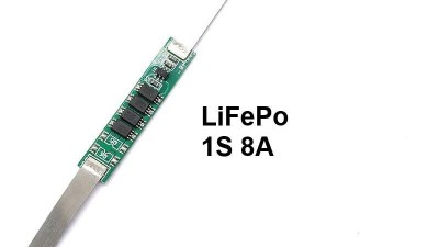 Плата захисту акумулятора ферум LiFePo 3.2V 1S 8A (16590)