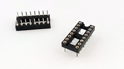 Панелька для мікросхеми цангова 16pin dip крок 2.54 (16595)