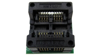 Адаптер ZIF для програмування OTS20 1.27mm SOP20 to DIP20 (16599)