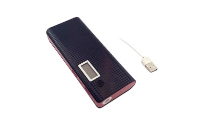 Power Bank на 5 банок 18650 5V 2A з ліхтариком і двома USB чорний (16605)