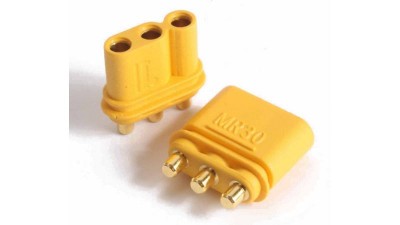 Штекер роз'єм нейлоновий MR30-m пара 30A (16697)