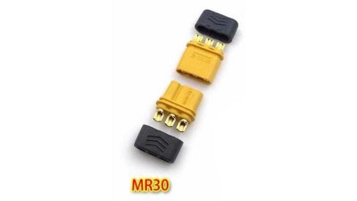 Штекер роз'єм нейлоновий MR30-m пара 30A (16697)