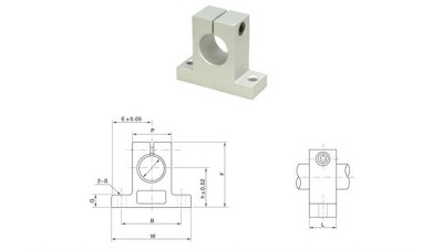 Вертикальний опорний кронштейн для вала SK16 з підшипниками (16701)
