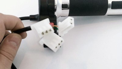 Універсальна ручка газу велосипеда з перемикачем і кнопкою сірий комплект (16703)