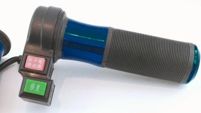 Універсальна ручка газу велосипеда з перемикачем і кнопкою синій комплект (16704)