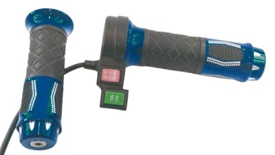 Універсальна ручка газу велосипеда з перемикачем і кнопкою синій комплект (16707)