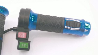 Універсальна ручка газу велосипеда з перемикачем і кнопкою синій комплект (16707)