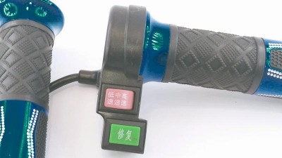 Універсальна ручка газу велосипеда з перемикачем і кнопкою синій комплект (16707)