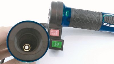 Універсальна ручка газу велосипеда з перемикачем і кнопкою синій комплект (16707)