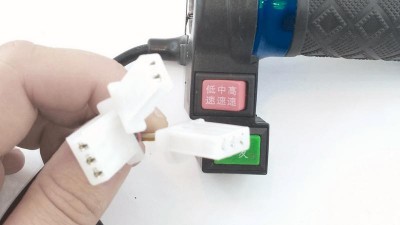 Універсальна ручка газу велосипеда з перемикачем і кнопкою синій комплект (16707)