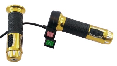 Універсальна ручка газу велосипеда з перемикачем і кнопкою золотий комплект (16708)