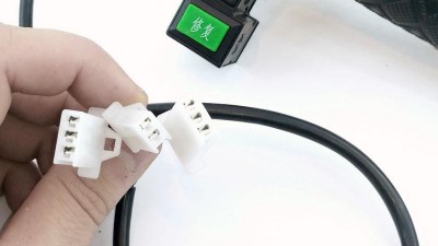 Універсальна ручка газу велосипеда з перемикачем і кнопкою золотий комплект (16708)