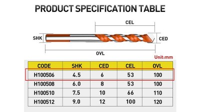 Свердло для кераміки HUHAO H100506 6мм (16724)