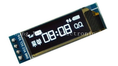 Модуль дисплей 0.91 дюйм білий IIC I2C 12832 OLED-дисплей (16797)