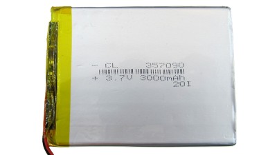 Акумулятор для різних пристроїв LiPo 357090 90*70*3.5мм 3000mAh 3.7V (16858)