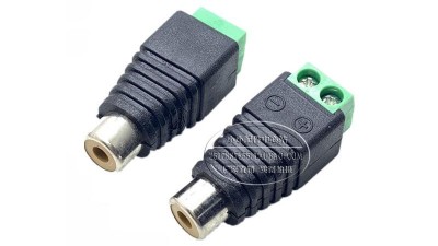 Штекер RCA тюльпан з гвинтовими клемами 2pin (16860)