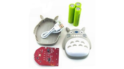 Power Bank дитячий 5V 7800mAh з акумуляторами 18650 сірий (16935)