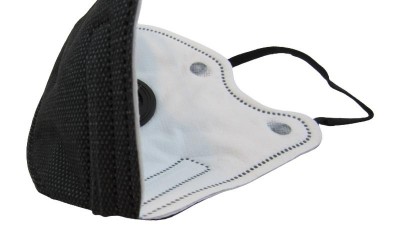 Багаторазова маска респіратор KN95 з клапаном чорна (16945)