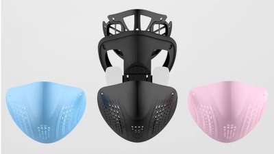 Багаторазова силіконова маска респіратор KN95 синя (16948)