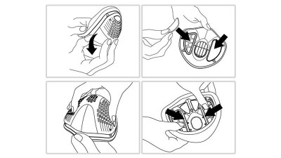 Багаторазова силіконова маска респіратор KN95 синя (16948)