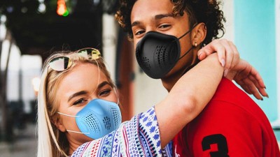 Багаторазова силіконова маска респіратор KN95 синя (16948)