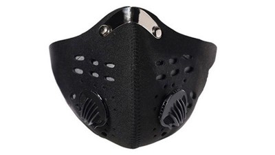 Багаторазова маска респіратор N95 з двома клапанами чорна (16951)
