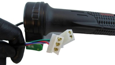 Ручка газу для електровелосипеда з кнопкою під сигнал (16976)