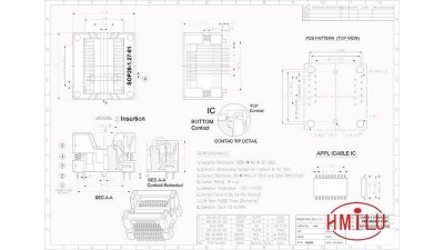 Перехідник з SOP20 і SOP8 з кроком 1.27мм на DIP20 (16992)