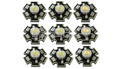 Світлодіод LED на радіаторі 1W 6000-6500K білий (17129)