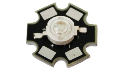 Світлодіод LED на радіаторі 1W 588-590nm жовтий (17133)