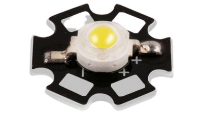 Світлодіод LED на радіаторі 3W 3000-3200K теплий (17136)