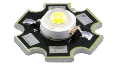 Світлодіод LED на радіаторі 3W 6000-6500K білий (17137)