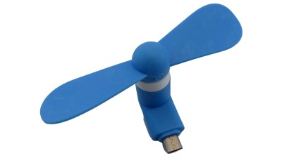 Вентилятор для телефону micro USB синій колір (17149)