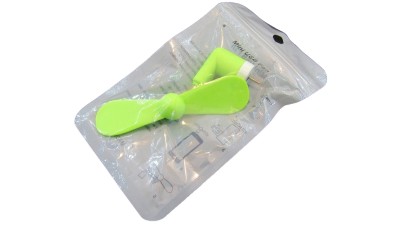 Вентилятор для телефону micro USB зелений колір (17150)