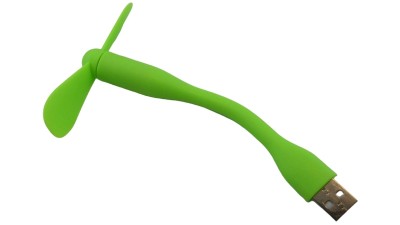Вентилятор гнучкий силіконовий USB OTG зелений колір (17154)