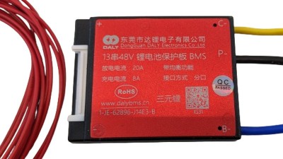 Плата захисту заряду розряду BMS Daly Li-Ion 48V 20A 13S 63*50*12mm (17172)