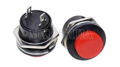 Кнопка без фіксації R13-507 16мм червона (17188)