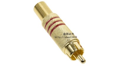 Позолочений штекер RCA av-перехідник для динаміків (17189)