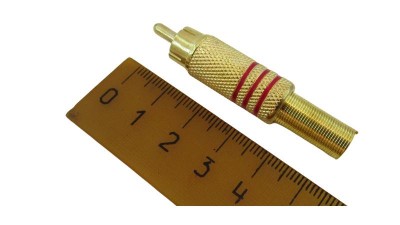 Позолочений штекер RCA av-перехідник для динаміків (17189)