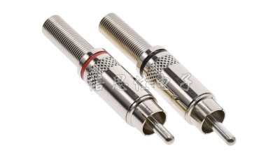 Пара штекерів AV-перехідник RCA-штекер аудіо та відео сигнал (17190)