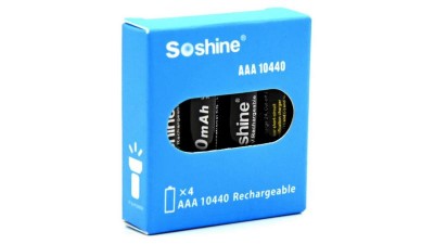 Акумулятор Li-Ion 3.7V Soshine AAA 10440 з пелюстками (17194)