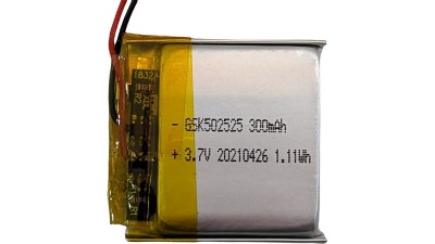 Акумулятор LiPo 3.7V 502525 25*25*5мм 300mAh (17204)