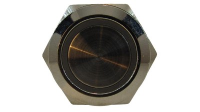 Кнопка антивандальна 22мм жовта без фіксації з підсвіткою 24VDC (17216)