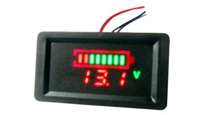 Індикатор заряду акумулятора 12V водонепроникний (17228)