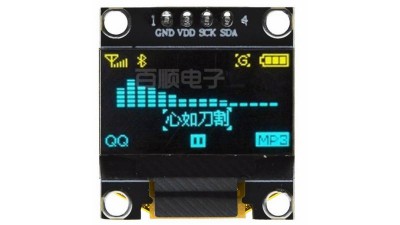 Дисплей OLED 0.96-дюймовий i2c жовто-синій однокристальний (17239)