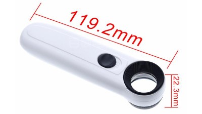 Лупа ручна з підсвіткою MG6B-1 2 LED 40*21мм (17240)