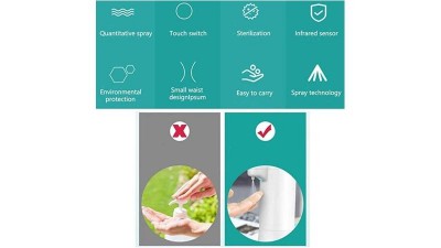 Сенсорний дозатор для антисептику диспенсер настільний 215мм 390мл (17332)