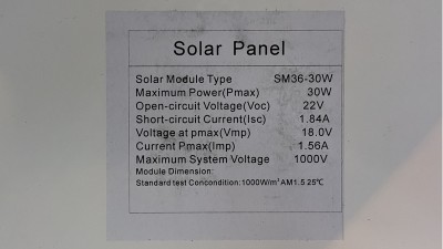 Сонячна панель гнучка 30W 18V 650*345мм (17380)